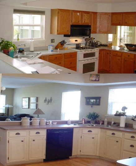 Pictures Of Painted Kitchen Cabinets Before And After